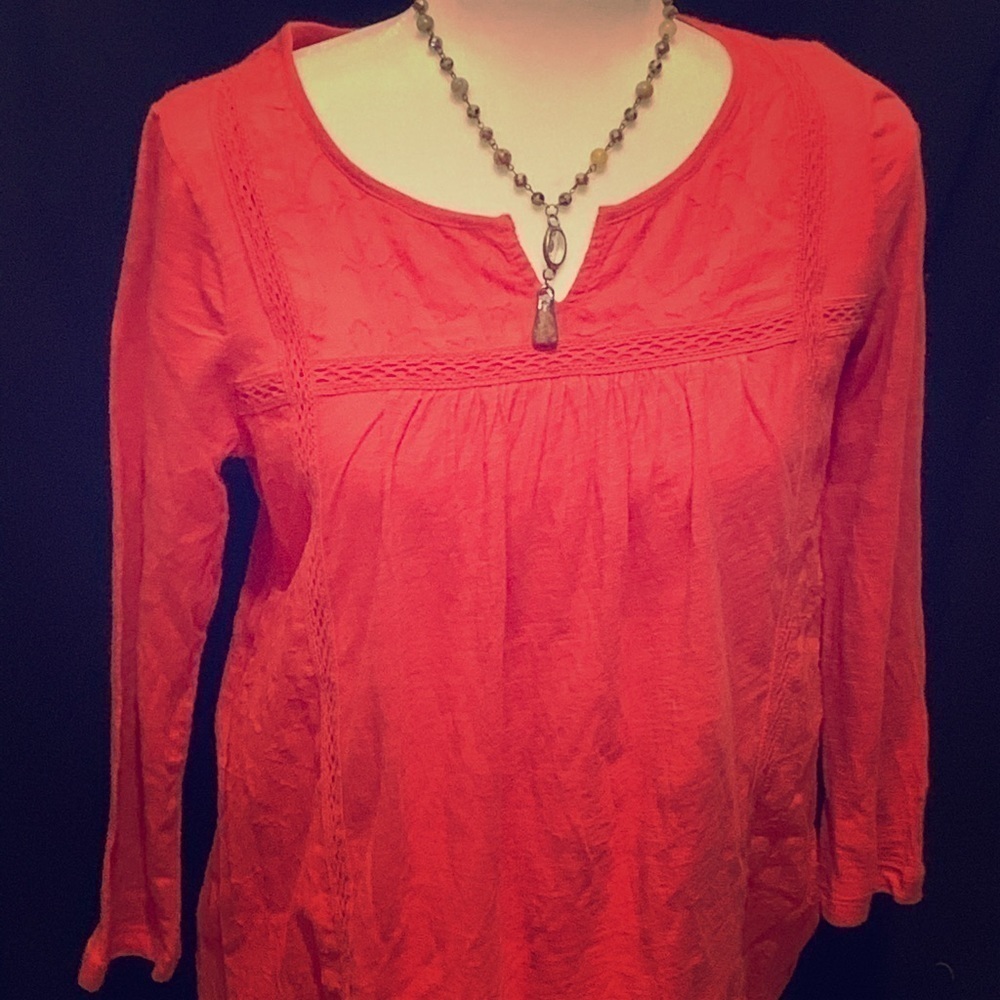Lucky brand orange shirt, size S